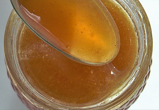 Pot de miel en verre